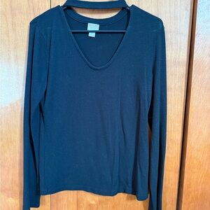 Mossimo Supply Co. Black Long Sleeve Tee